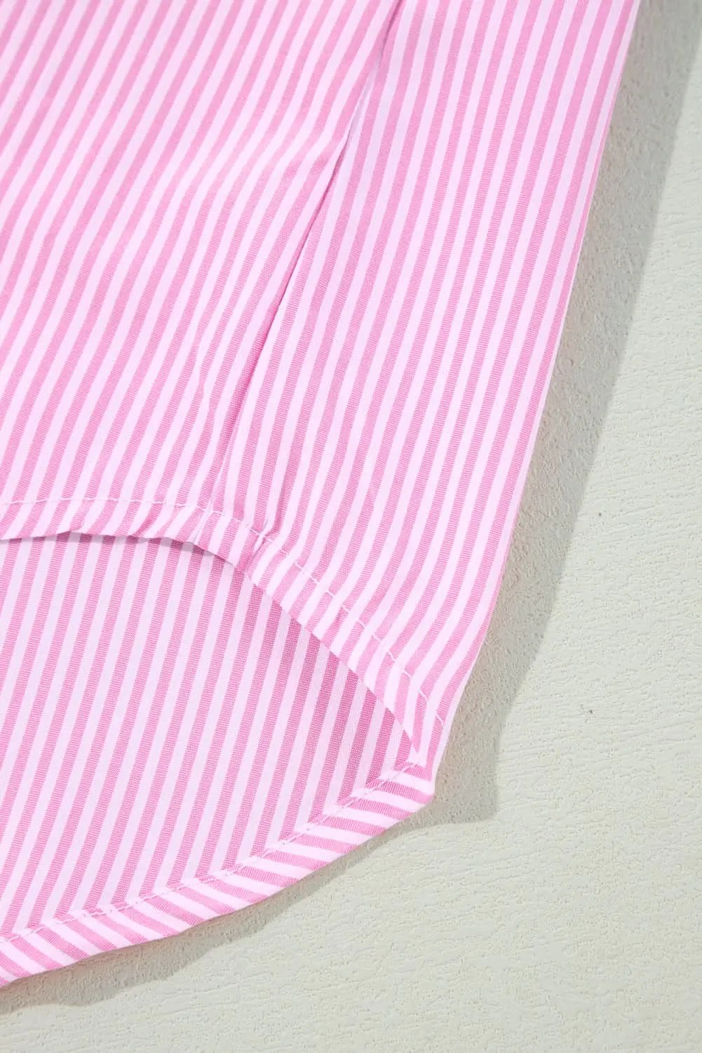 Plus size pink striped shirt - Love Salve
